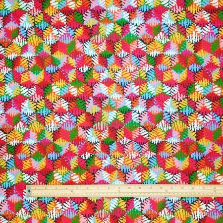 Multicolour Diamonds Cotton Poplin - Image 4