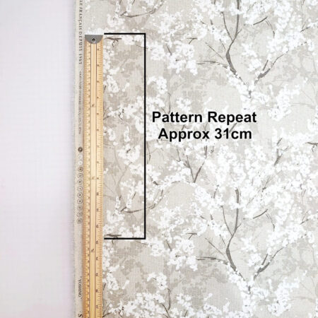 Spring Blossom on Natural Linen Look Cotton - Image 4