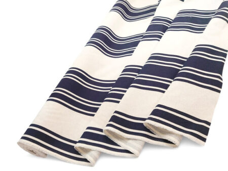 Wide Stripe Linen Look Cotton - Image 3