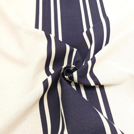 Wide Stripe Linen Look Cotton - Image 4