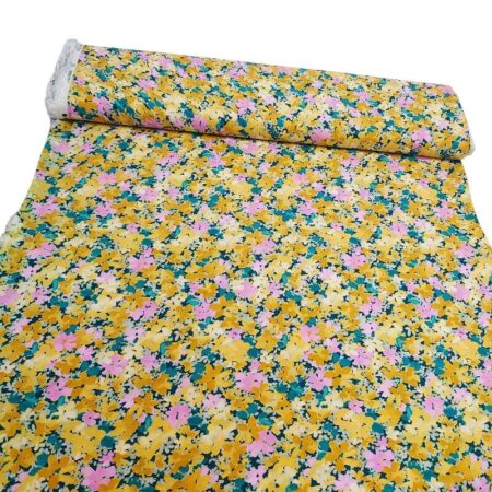 Yellow Flowers Viscose
