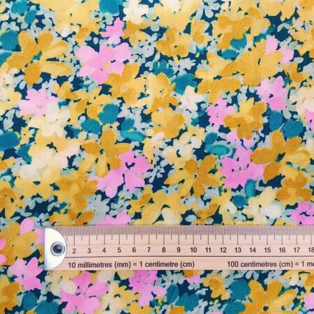Yellow Flowers Viscose - Image 4