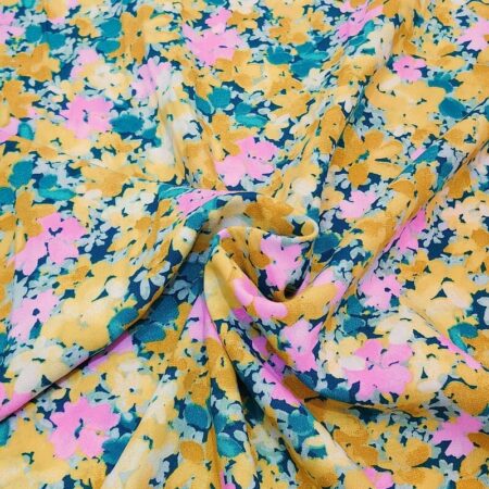 Yellow Flowers Viscose - Image 5