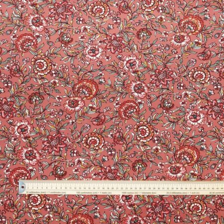 Terracotta Blooms Viscose - Image 4