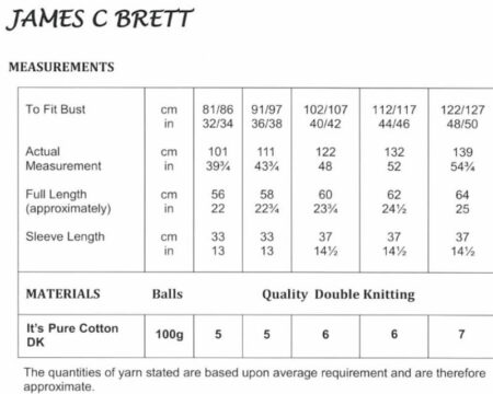 James C Brett Sweater Pattern JB874 - Image 2