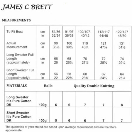 James C Brett Sweaters Pattern JB945 - Image 2
