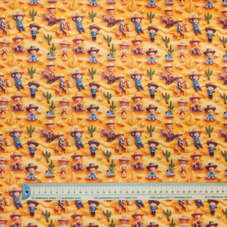 3D Fondant Clay Look Western Friends Cotton - Image 5
