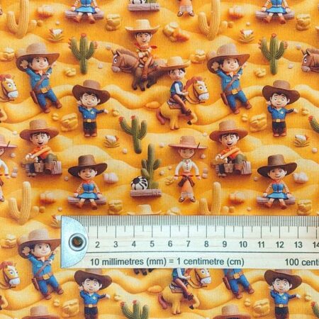 3D Fondant Clay Look Western Friends Cotton - Image 4