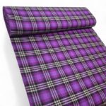 Purple Large Check Wool Cashmere