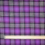 Purple Large Check Wool Cashmere