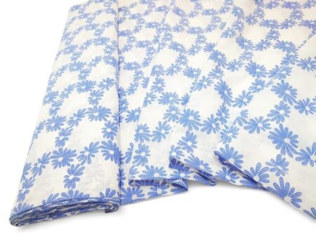 Blue Daisies Polycotton - Image 2