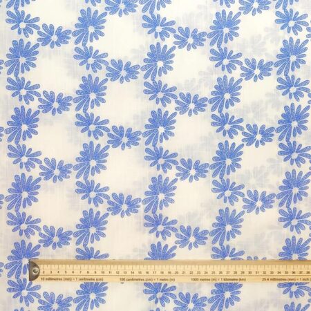 Blue Daisies Polycotton - Image 6