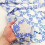 Blue Daisies Polycotton