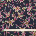 Black Floral Viscose