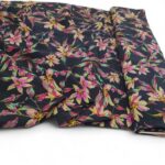Black Floral Viscose