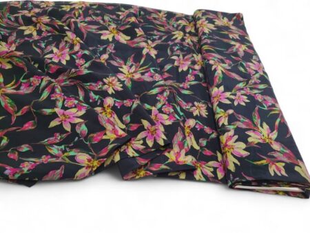 Black Floral Viscose - Image 4