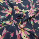 Black Floral Viscose