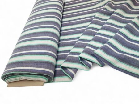 Blue Stripes Double Gauze - Image 2