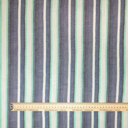 Blue Stripes Double Gauze - Image 5