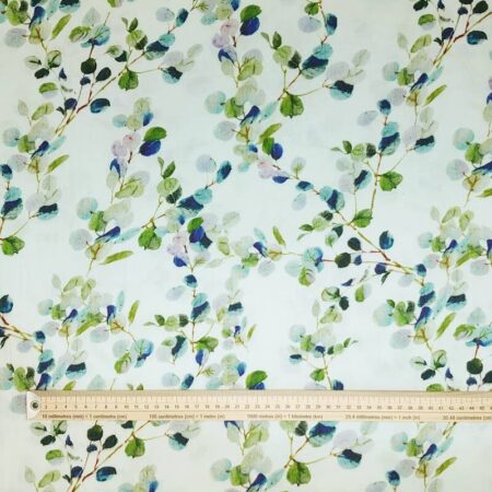 Leaves on Mint Double Gauze - Image 5