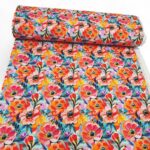 Orange Anemone French Terry Jersey