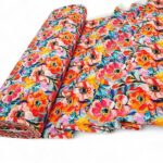 Orange Anemone French Terry Jersey