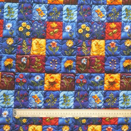 3D Quilted Patchwork Cotton Jersey - Image 5