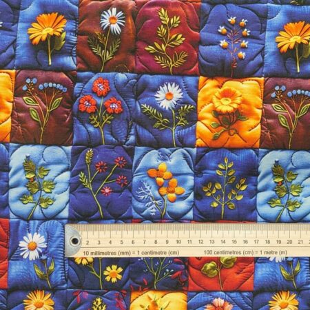 3D Quilted Patchwork Cotton Jersey - Image 4