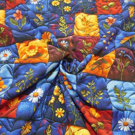 3D Quilted Patchwork Cotton Jersey - Image 3