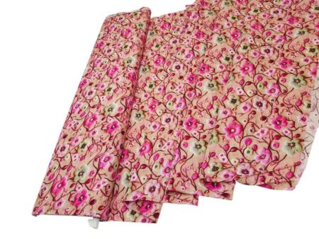 3D Pink Flowers Viscose - Image 2