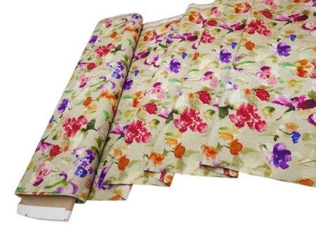 Multi Garden on Sage Linen Viscose - Image 3