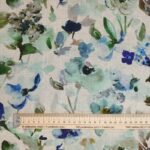 Blue Green Garden Linen Viscose