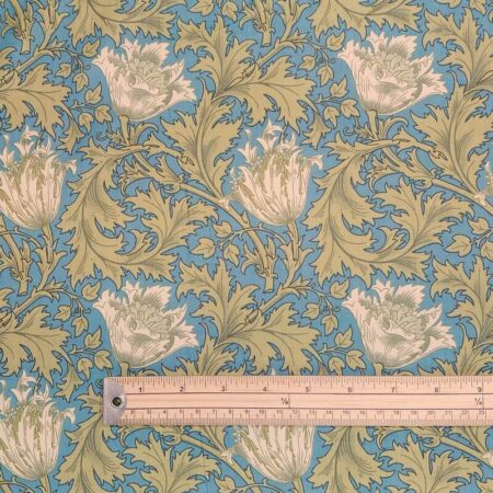 William Morris Botanical Sage Cotton Lawn - Image 4