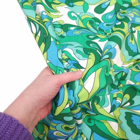 Sixties Swirls Green Cotton Jersey - Image 3