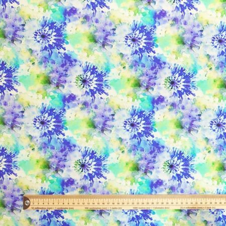 Tie Dye Green Blue Cotton Jersey - Image 5