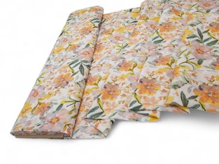 Golden Blooms Crinkle Viscose Nylon - Image 2