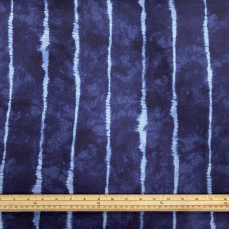 Indigo Blue Boho Stripe Airflow Viscose - Image 2