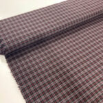 Wine Check Wool Suiting