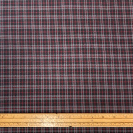 Wine Check Wool Suiting - Image 2