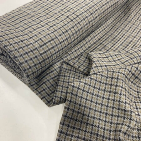 Pewter Grey Dogtooth Check Wool