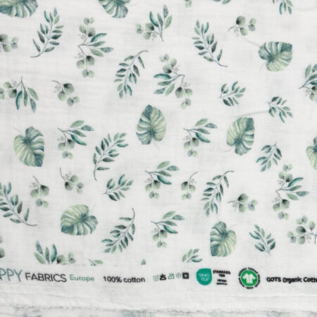 Jungle Leaves Double Gauze - Image 2