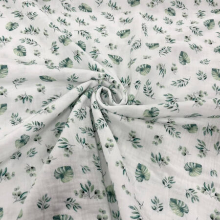 Jungle Leaves Double Gauze