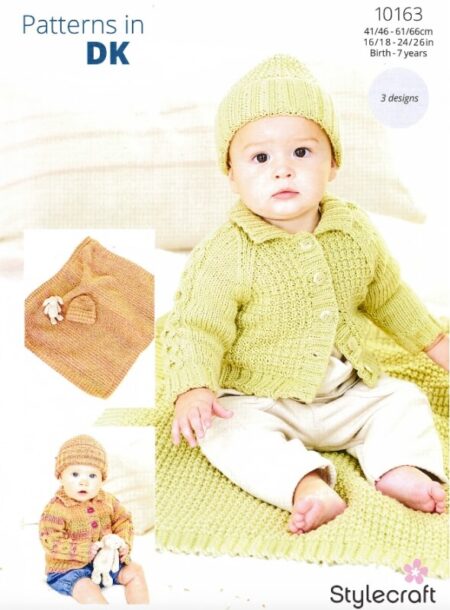 Stylecraft Cardigan, Hat and Blanket Pattern 10163