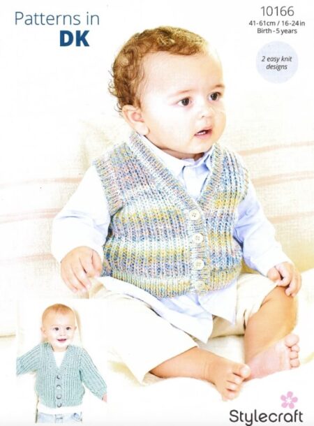Stylecraft Cardigan and Waistcoat Pattern 10166