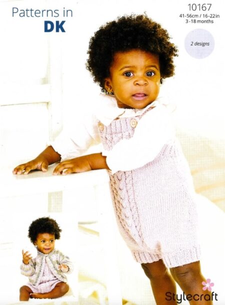 Stylecraft Dungarees and Cardigan Pattern 10167