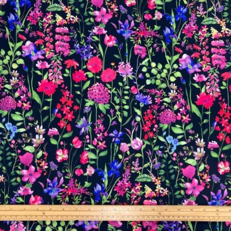 Bright Garden Floral Viscose - Image 2