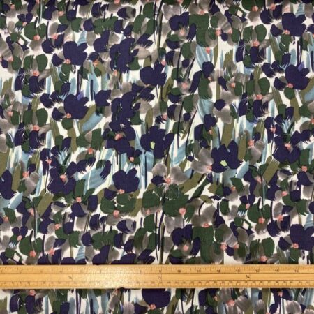 Brushstroke Blooms Viscose Twill - Image 3