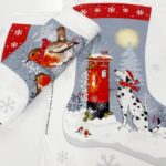 Large Winter Moon Stocking Panel