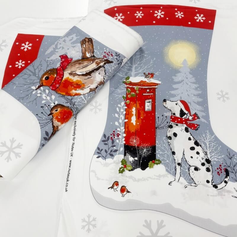 Image of Large Winter Moon Stocking Panel