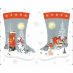 Large Winter Moon Stocking Panel